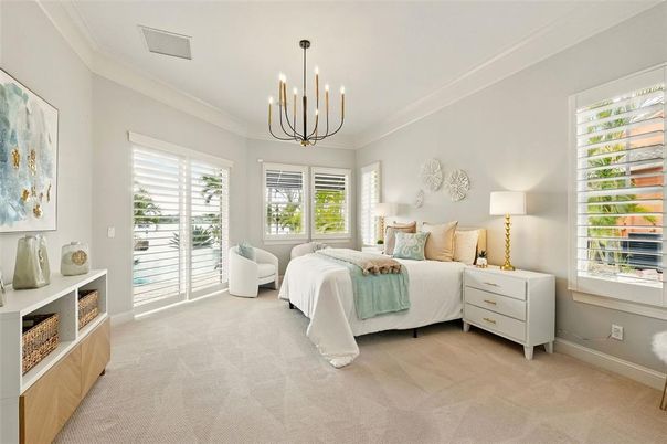 Bedroom, Interior, Pendant Lights