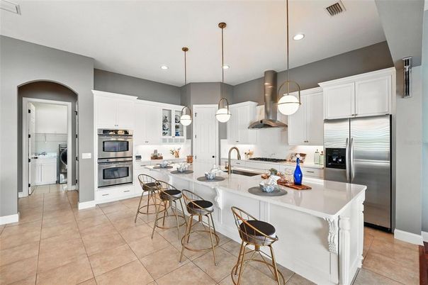 Interior, Kitchen, Pendant Lights, Recessed Lighting, Stainless Steel Appliances