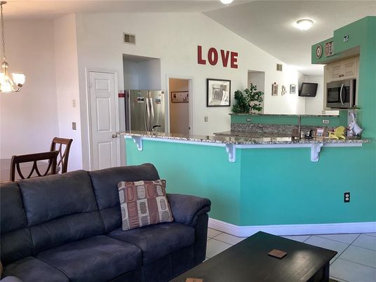 Interior, Kitchen, Living room, Pendant Lights, Stainless Steel Appliances