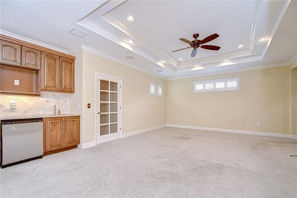 Empty room, Interior, Kitchen, Recessed Lighting