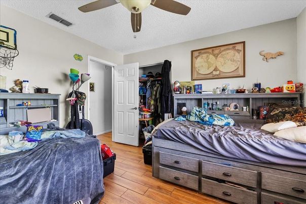 Bedroom, Interior, Wood Texture Flooring