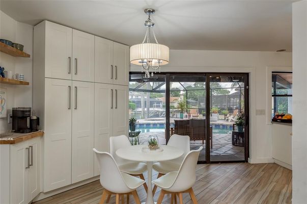 Dining room, Interior, Wood Texture Flooring