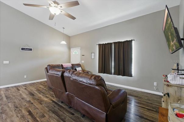 Interior, Living room, Pendant Lights, Wood Texture Flooring
