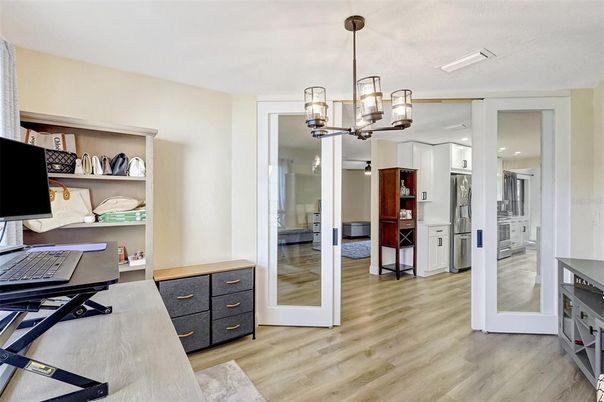 Chandelier, Interior, Kitchen, Pendant Lights, Wood Texture Flooring