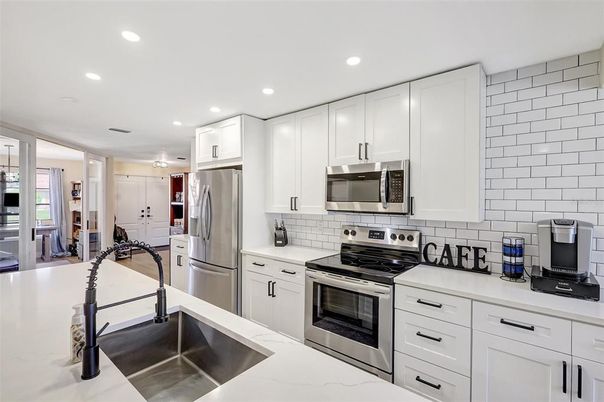 Interior, Kitchen, Recessed Lighting, Stainless Steel Appliances