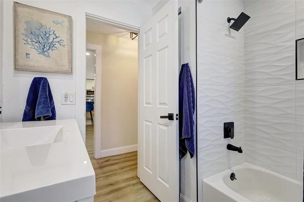 Bathroom, Interior, Wood Texture Flooring