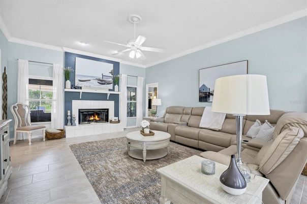 Fireplace, Interior, Living room, Recessed Lighting