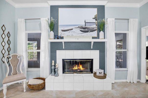 Fireplace, Interior, Water