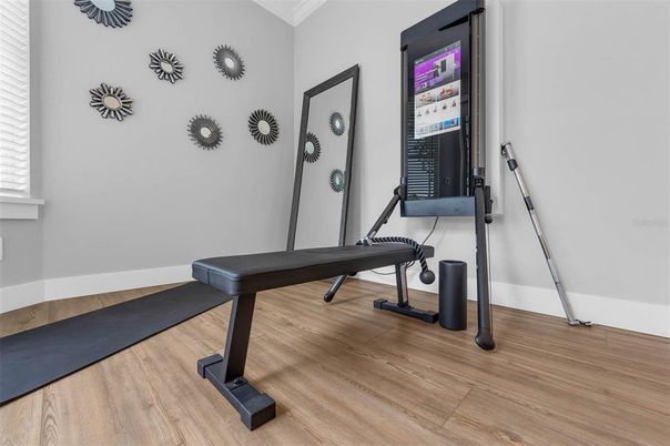 Fitness Equipment, Interior, Wood Texture Flooring