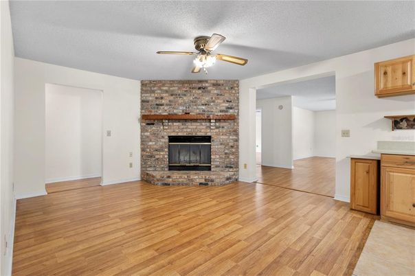 Empty room, Fireplace, Interior, Wood Texture Flooring