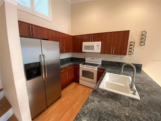Interior, Kitchen, Wood Texture Flooring