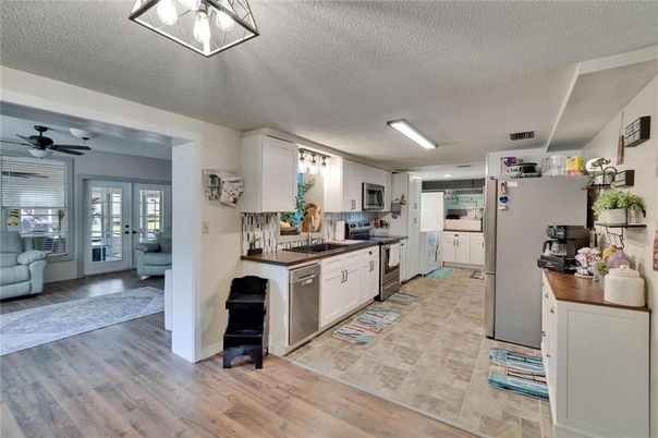 Interior, Kitchen, Wood Texture Flooring