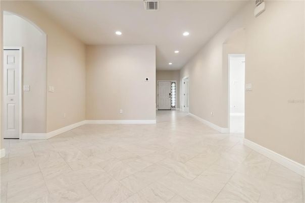 Empty room, Interior, Marble, Recessed Lighting