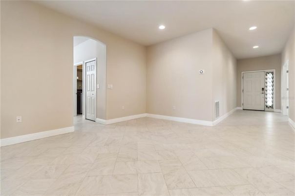 Empty room, Interior, Marble, Recessed Lighting