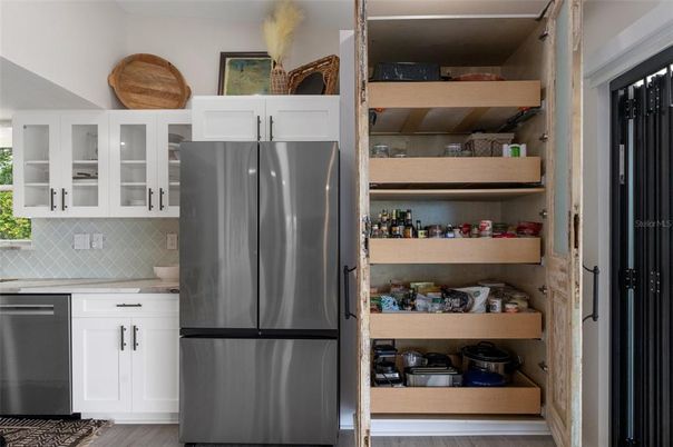 Interior, Kitchen, Wood Texture Flooring