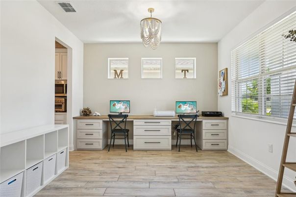 Home Office, Interior, Wood Texture Flooring