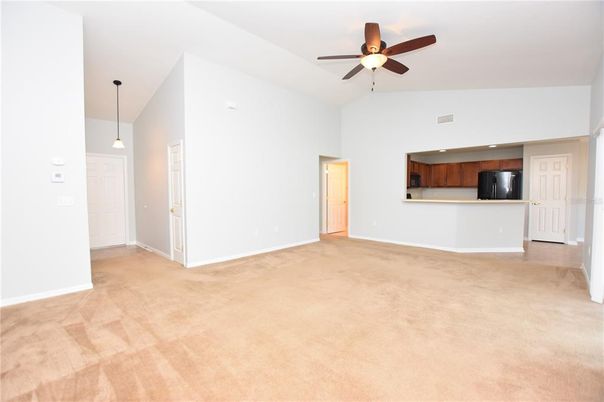 Empty room, Interior, Kitchen, Pendant Lights