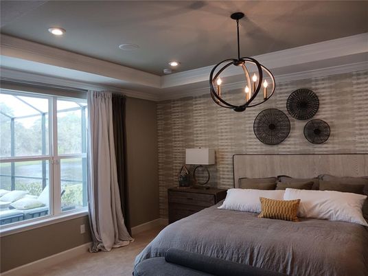 Bedroom, Interior, Pendant Lights, Recessed Lighting
