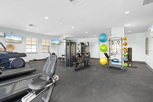 Fitness Equipment, Interior, Recessed Lighting