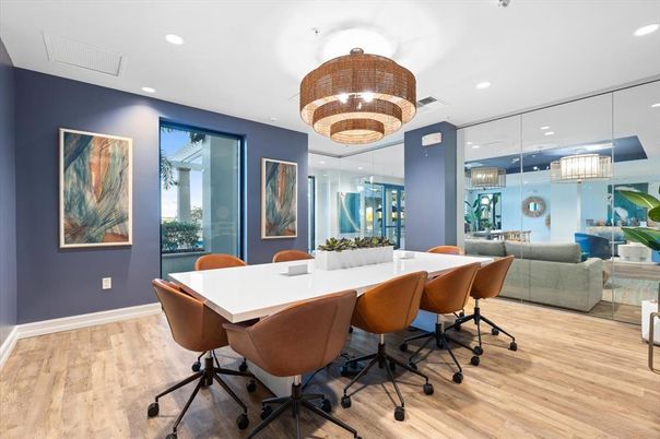 Chandelier, Dining room, Interior, Living room, Recessed Lighting, Wood Texture Flooring