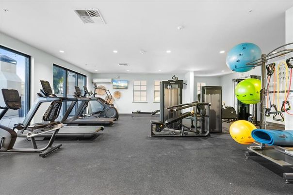 Fitness Equipment, Gym, Interior, Recessed Lighting