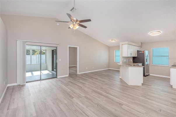 Empty room, Interior, Kitchen, Wood Texture Flooring