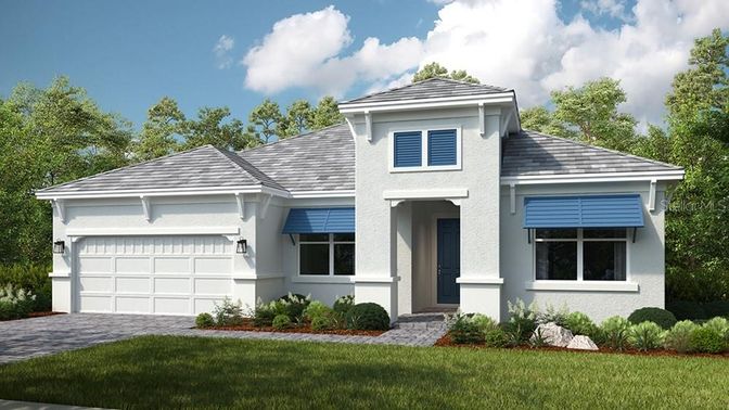 Attached, Exterior, Facade, Mediterranean