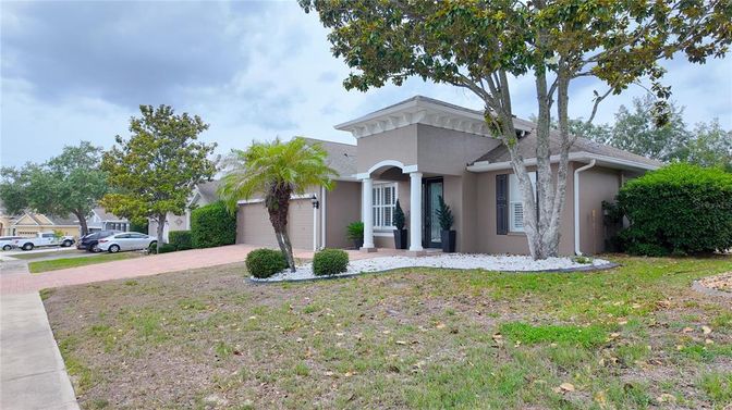 Attached, Backyard, Exterior, Facade, Mediterranean