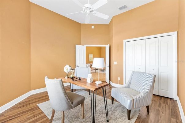 Home Office, Interior, Wood Texture Flooring