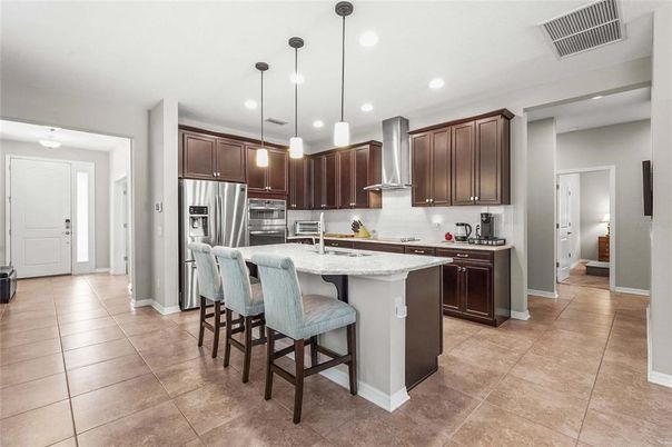 Interior, Kitchen, Pendant Lights, Recessed Lighting, Stainless Steel Appliances
