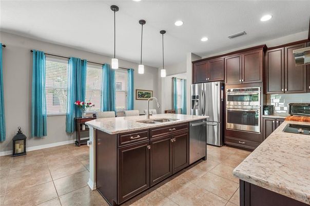 Interior, Kitchen, Pendant Lights, Recessed Lighting, Stainless Steel Appliances