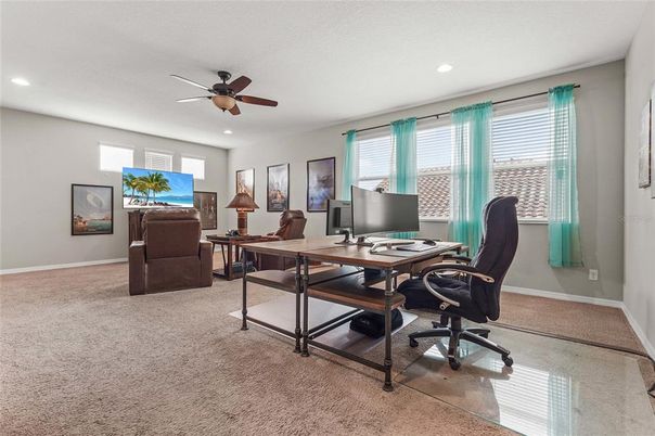 Home Office, Interior, Recessed Lighting