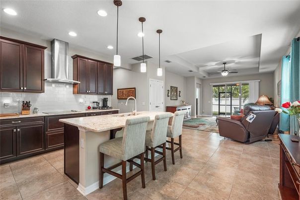 Interior, Kitchen, Living room, Pendant Lights, Recessed Lighting