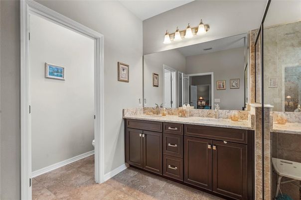 Bathroom, Dual Sink Vanities, Glass Shower, Interior