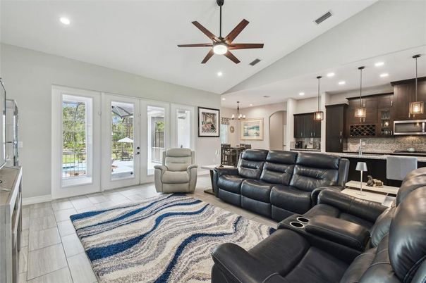 Dining room, Interior, Kitchen, Living room, Pendant Lights, Recessed Lighting