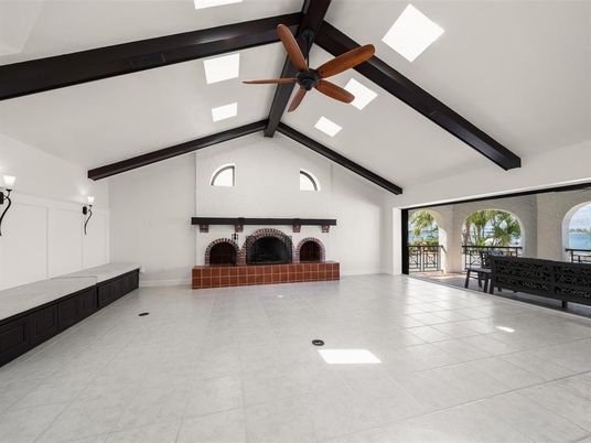 Fireplace, Interior, Wooden Beams