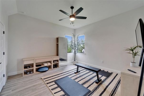Fitness Equipment, Interior, Wood Texture Flooring