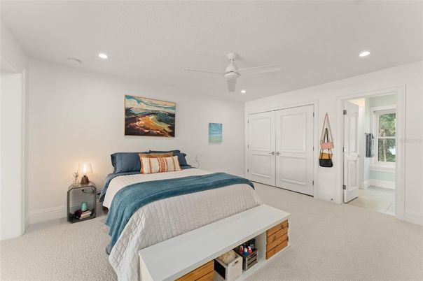 Bedroom, Interior, Recessed Lighting