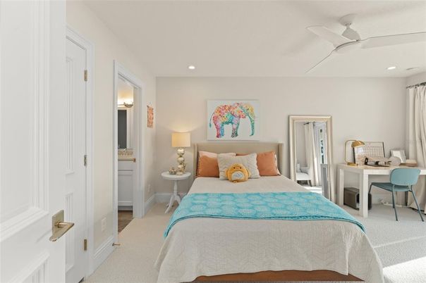 Bedroom, Home Office, Interior, Recessed Lighting