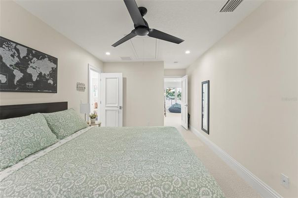 Bedroom, Interior, Recessed Lighting