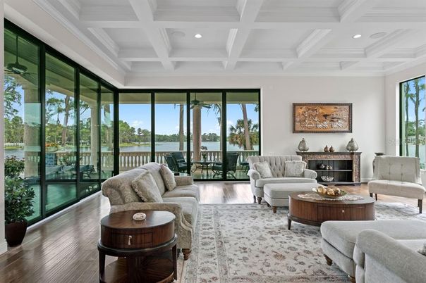 Interior, Living room, Recessed Lighting, Water, Wood Texture Flooring