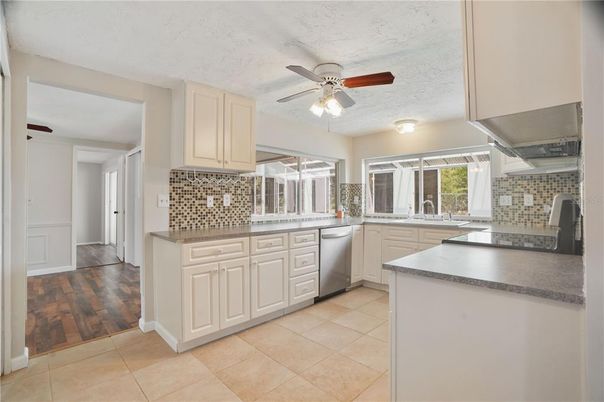 Interior, Kitchen, Wood Texture Flooring