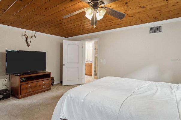 Bedroom, Interior, Wooden Ceilings