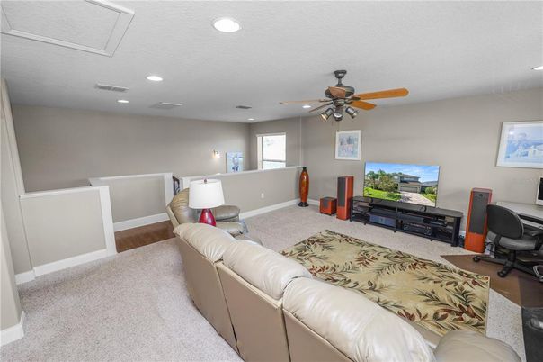 Home Office, Interior, Living room, Recessed Lighting, Wood Texture Flooring