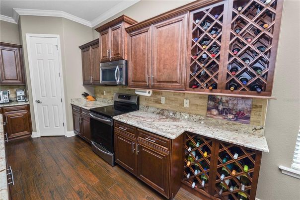 Interior, Kitchen, Wine Storage, Wood Texture Flooring