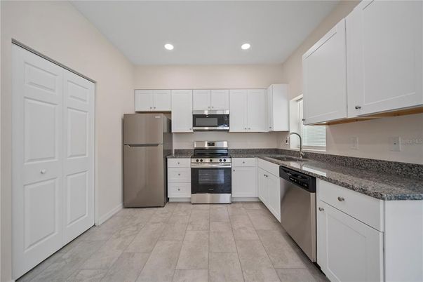 Interior, Kitchen, Recessed Lighting, Stainless Steel Appliances