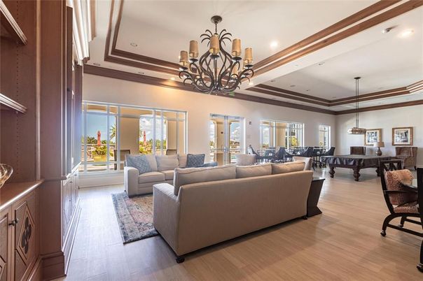 Chandelier, Dining room, Interior, Living room, Pendant Lights, Recessed Lighting, Wood Texture Flooring