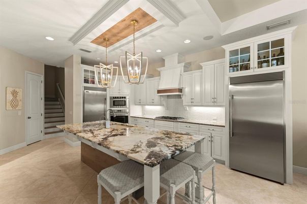Interior, Kitchen, Pendant Lights, Recessed Lighting, Stainless Steel Appliances