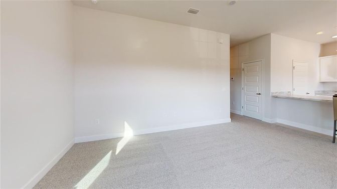 Empty room, Interior, Kitchen, Recessed Lighting