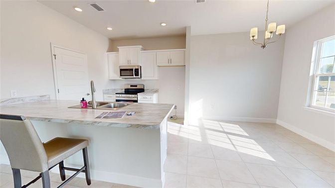 Interior, Kitchen, Pendant Lights, Recessed Lighting, Stainless Steel Appliances